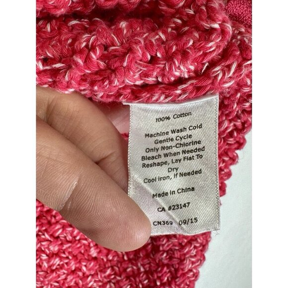 Talbots Textured Sweater Size 2XP Petite Pink Side Zippers Chunky Knit Pullover - Picture 4 of 7